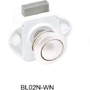 Mini Push Lock Set - White Lock Case - Nickle Button