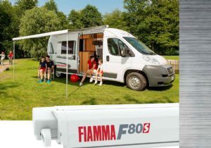 Fiamma F80S Polar White 3.7m Grey Cloth