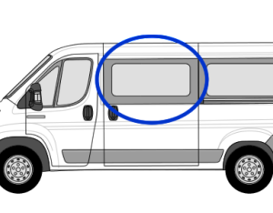 N/S/F Sliding Window in Privacy Tint- Fits a 2006 on Fiat Ducato/ Citroen Relay/ Peugeot Boxer Etc