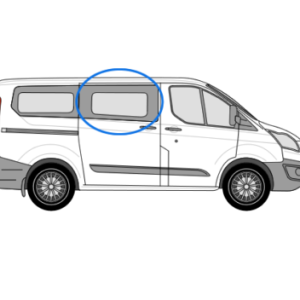 O/S/F Sliding Window in Privacy Tint - Ford Transit Custom (SWB/LWB)