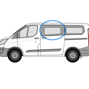 N/S/F Fixed Window in Privacy Tint - Ford Transit Custom (SWB/LWB)