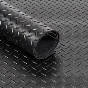 Checker Rubber Flooring 1.2m Wide