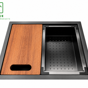 Rectangular Stainless Sink, Chopping Board and Drainer - GR552